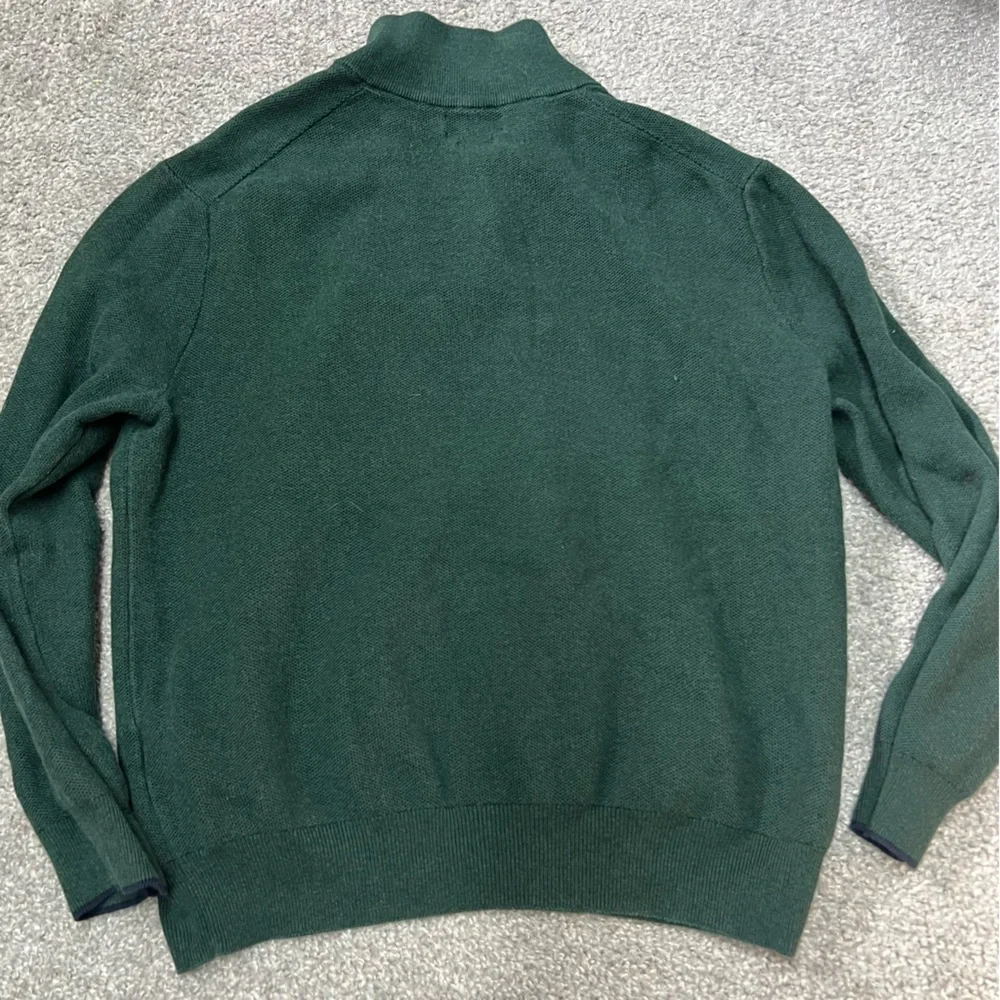 Polo Ralph Lauren Sweater Mens Extra large Green Pima Pique Knit Quarter Zip - Picture 6 of 7